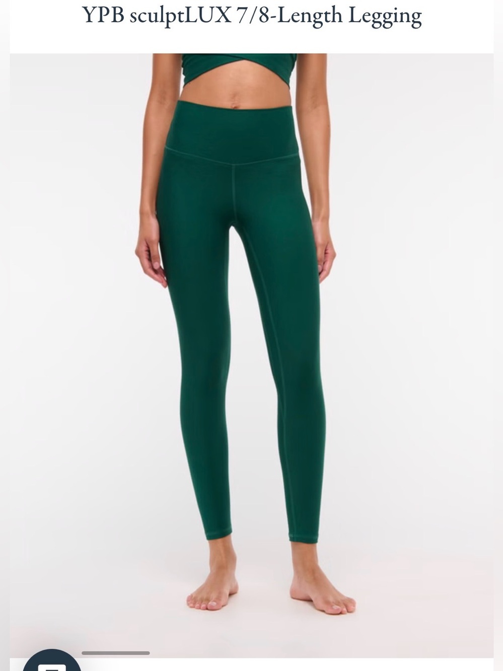 YPB sculptLUX High-Waist Leggings in Teal Green